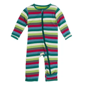 2020 MULTI STRIPE ZIPPER COVERALL