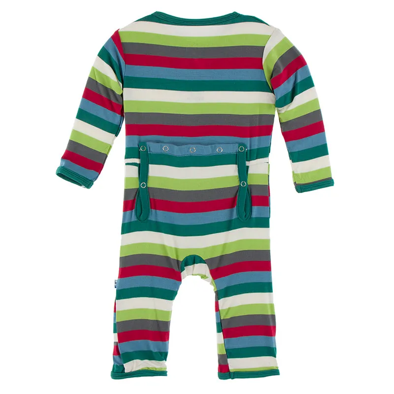 2020 MULTI STRIPE ZIPPER COVERALL