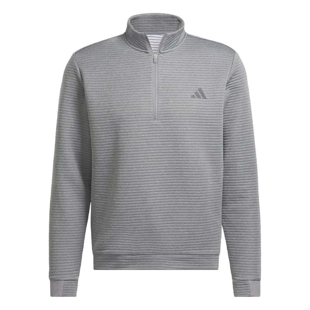 adidas Ultimate365 DWR Textured 1/4 Zip Mens Pullover Golf Top 2024 - IL0563