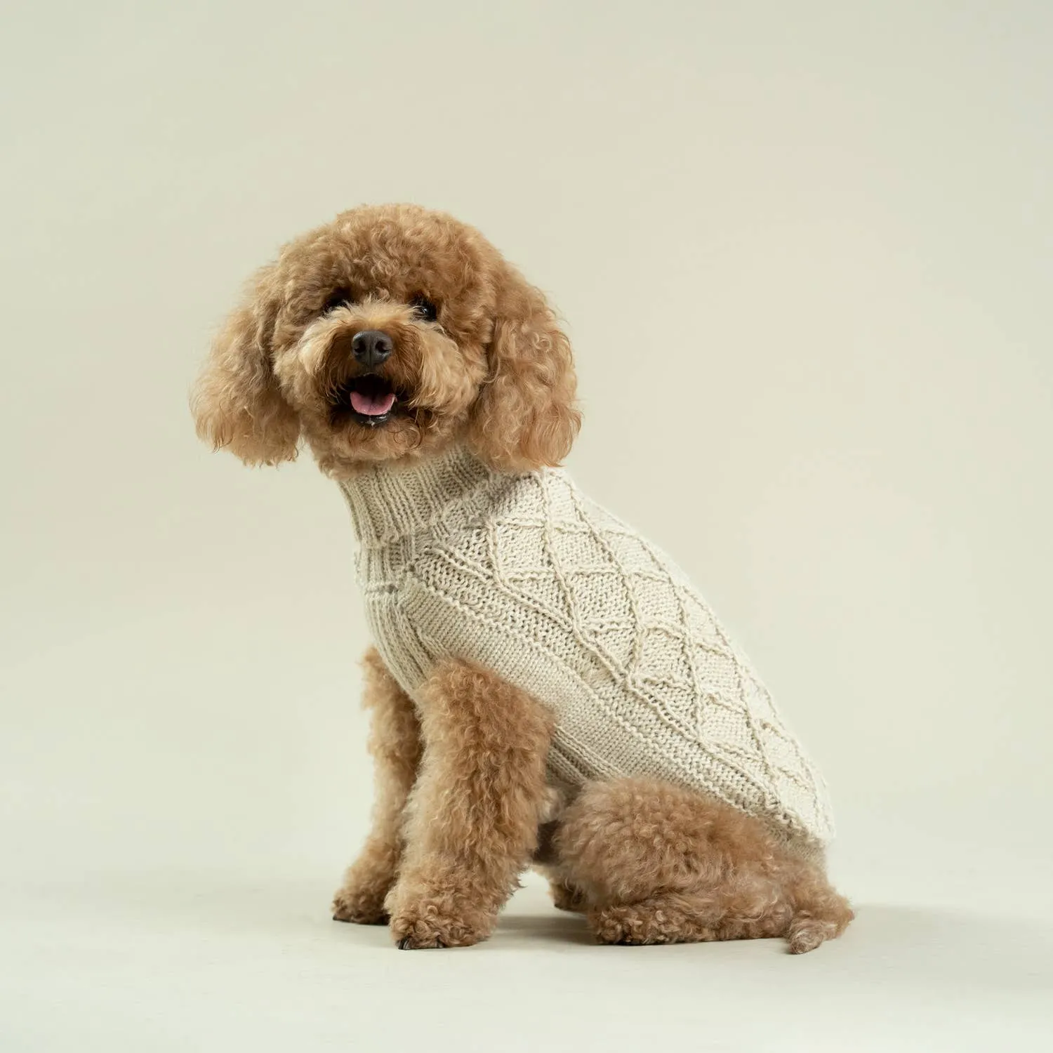 Alqo Wasi | Diamond Knit - Peruvian Alpaca Dog Jumper