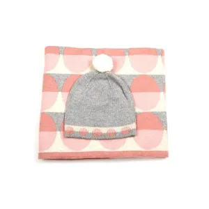 Baby Blanket & Hat Gift Set - Pink