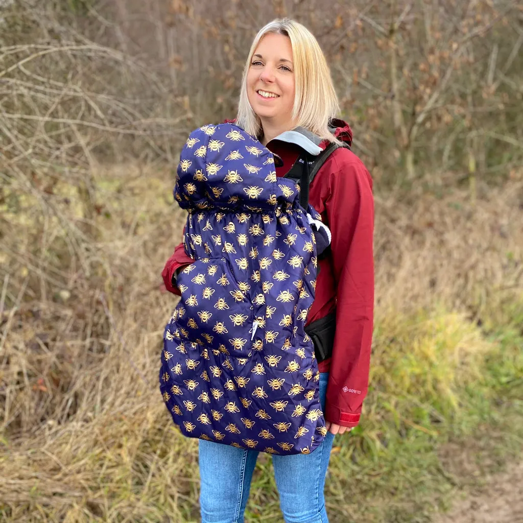 BabyWearing Fleece-lined Cover - GOLD BEES