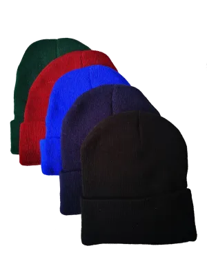 Beanies Set of 5 Assorted Colours