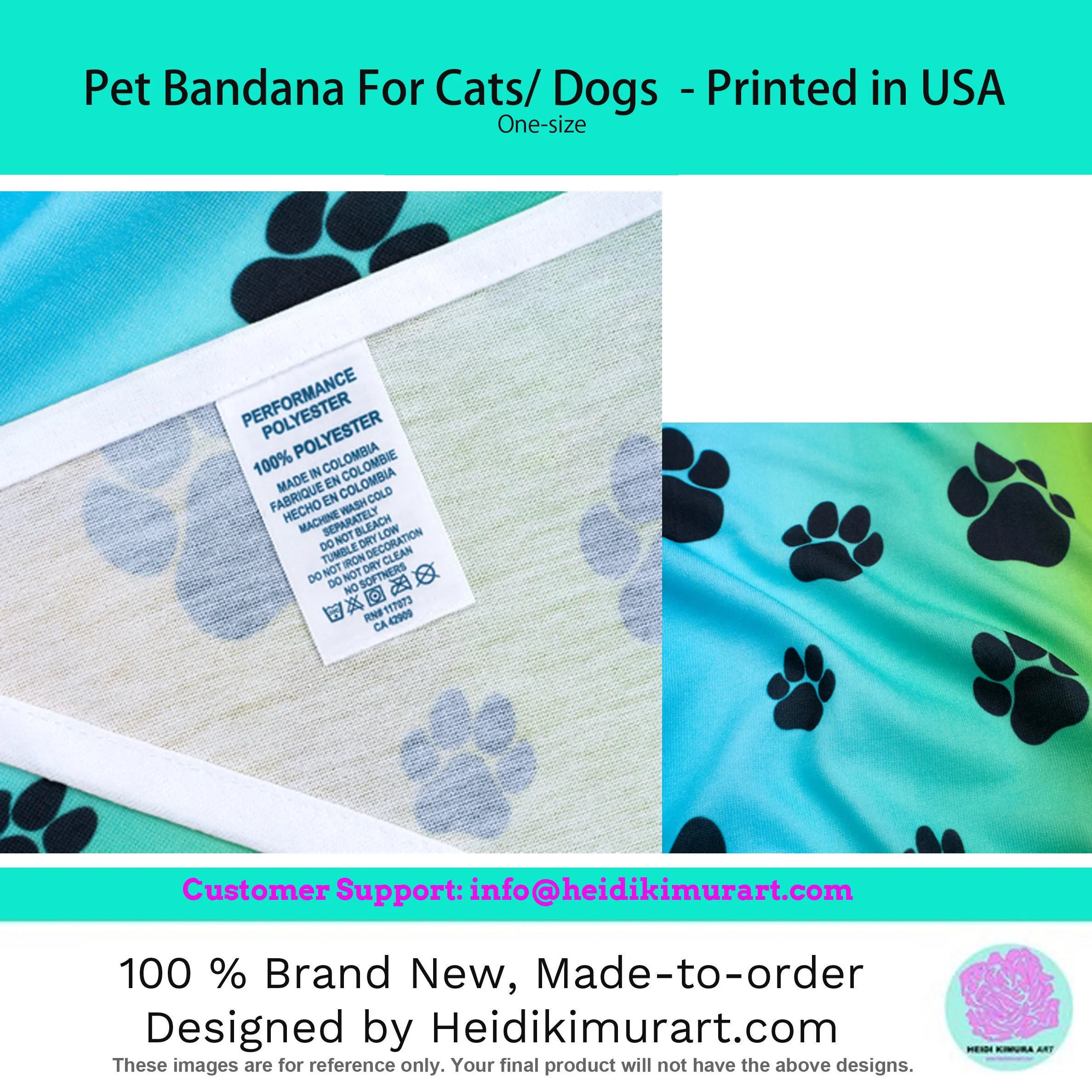 Best Mom's Pet Bandana, Cute Colorful Designer Cat or Dog Mom's Pet Accessories- Printed in USA