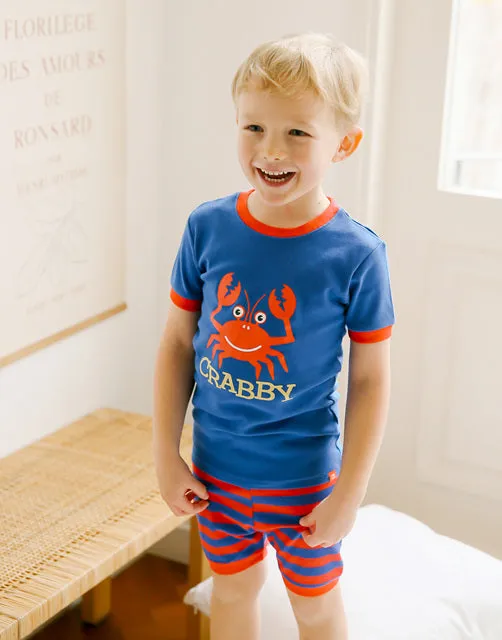 Blue Crab Short Sleeve Pajamas