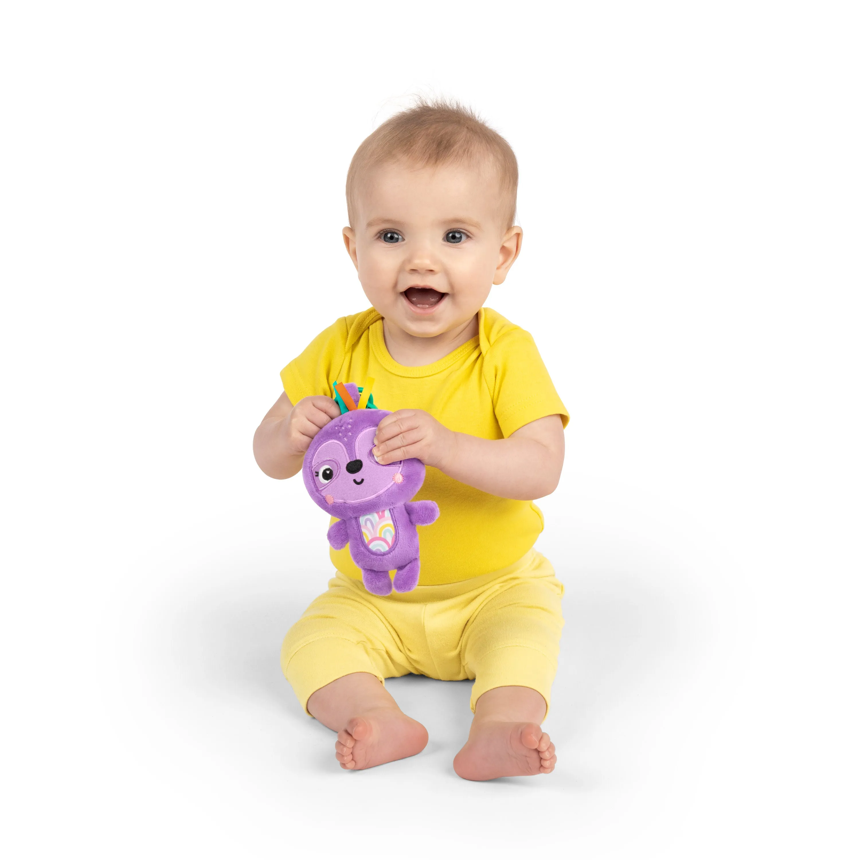 Bright Starts Jingle Joy Reach & Rattle Toy  Purple Sloth - Unisex, Newborn  