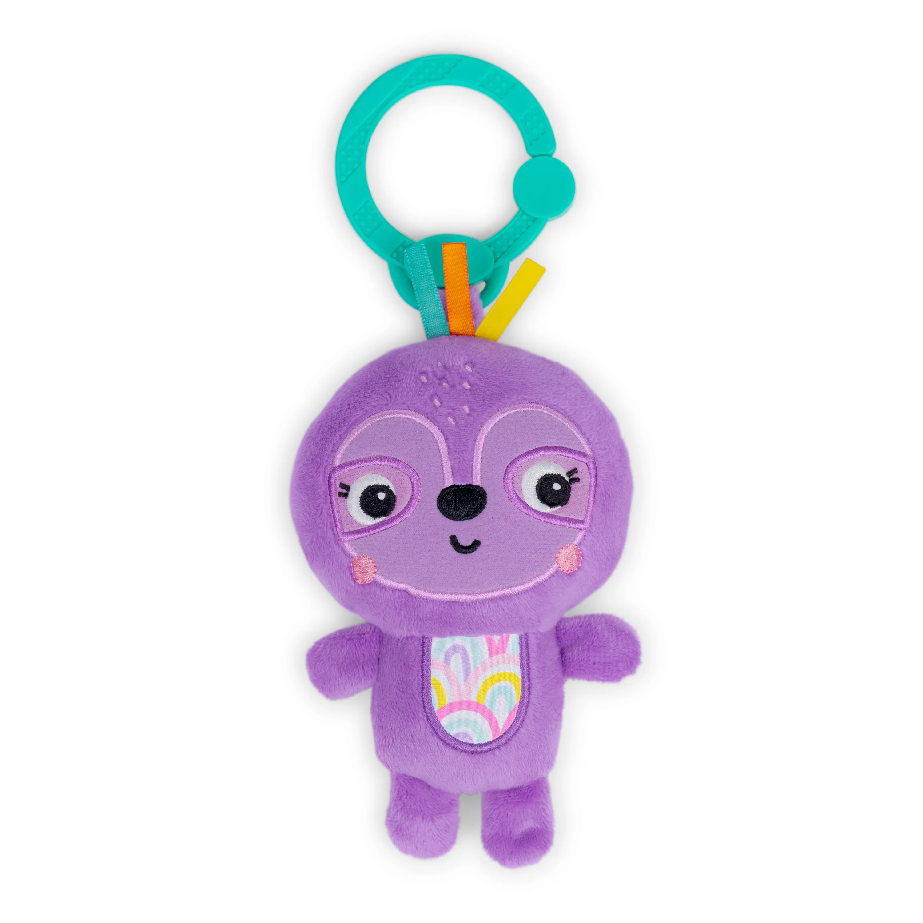 Bright Starts Jingle Joy Reach & Rattle Toy  Purple Sloth - Unisex, Newborn  