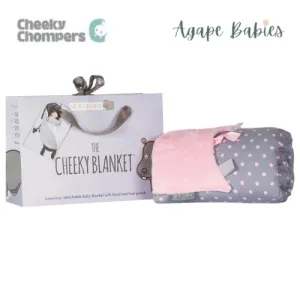 Cheeky Chompers Polka Dot Pink Cheeky Blanket