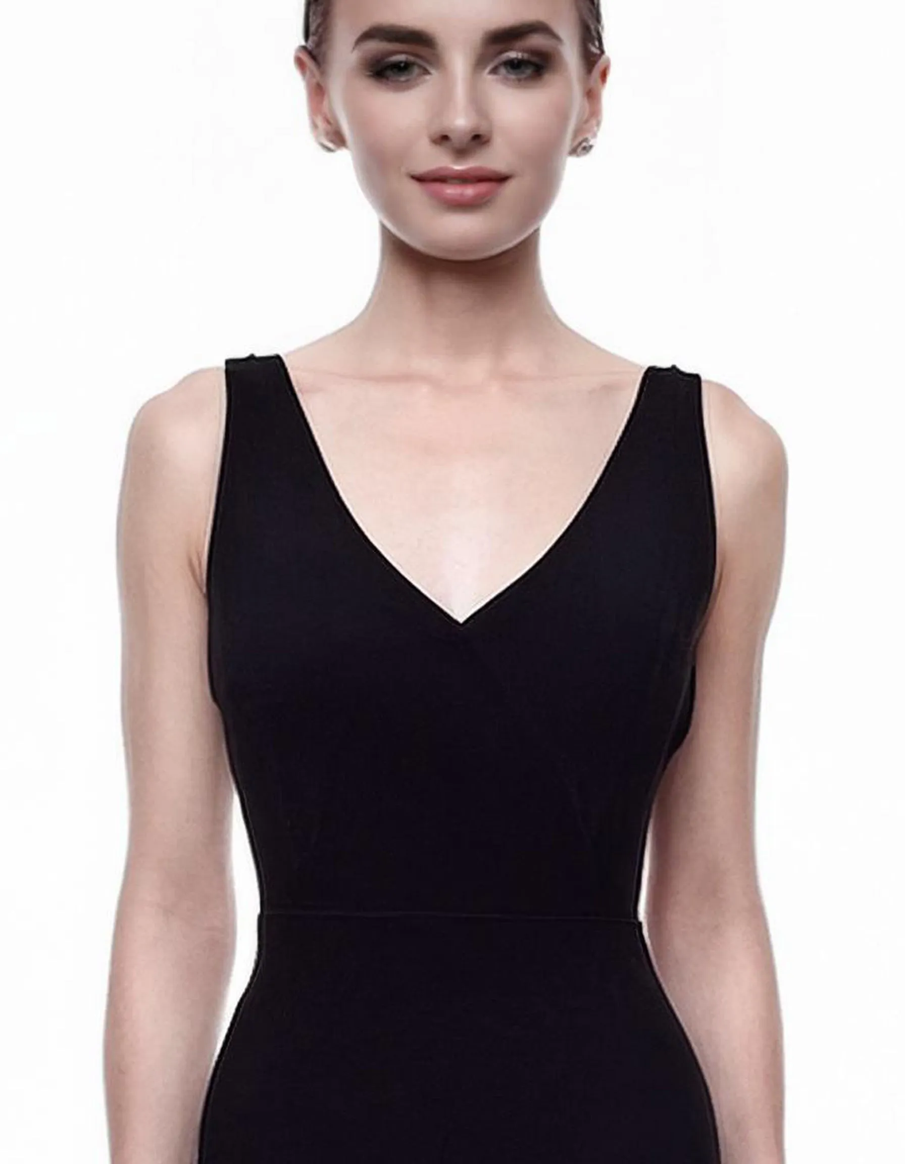 Classic Black Midi Bodycon Dress