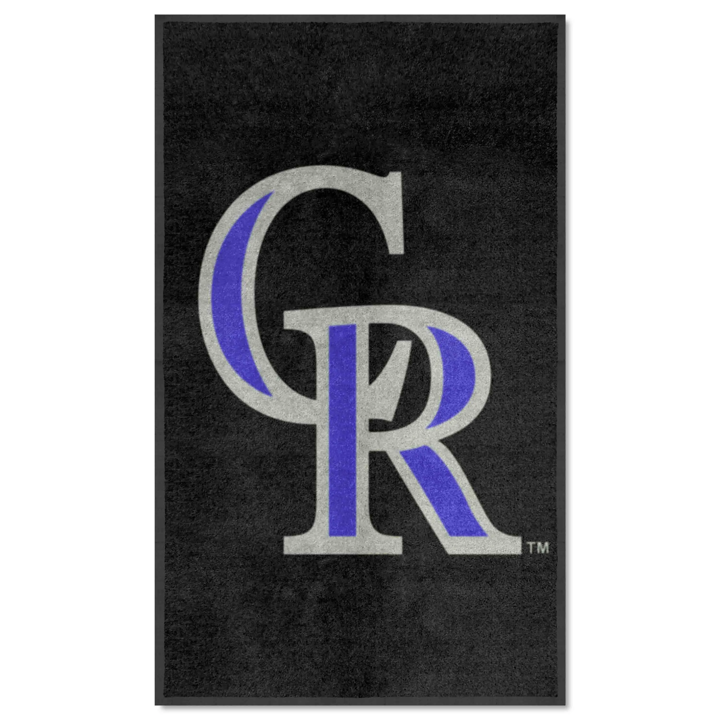 Colorado Rockies 3X5 High-Traffic Mat with Durable Rubber Backing - Portrait Orientation