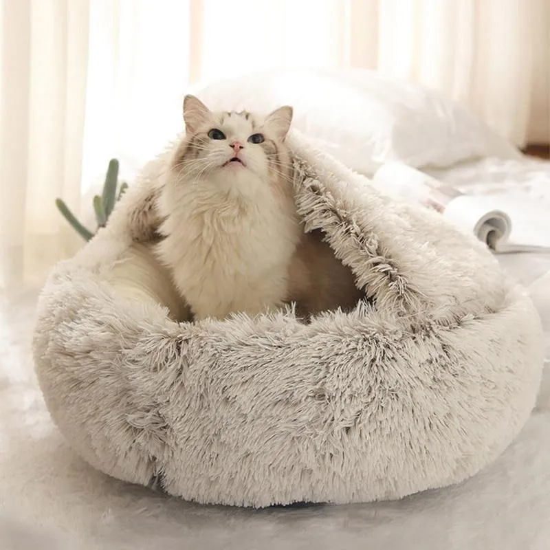 Cosy Soft Plush Cat Bed