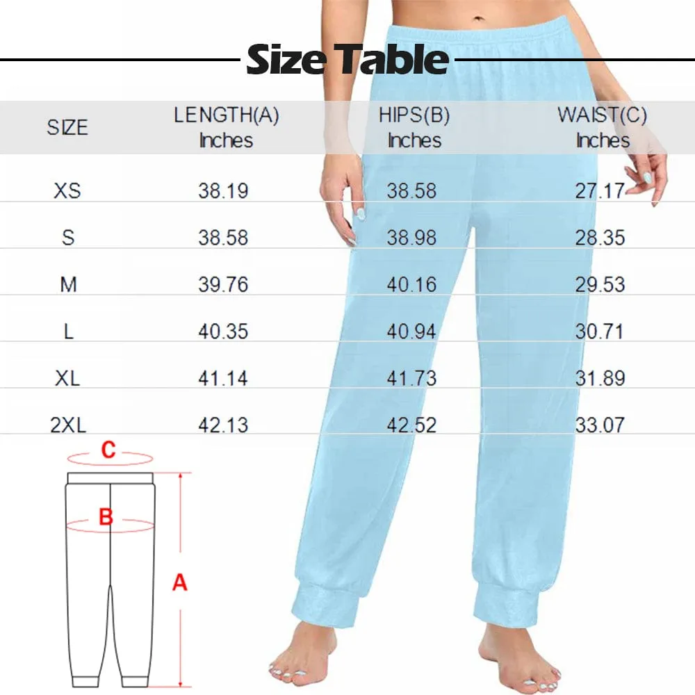 Custom Face Seamless Long Pajama Shirt&Pants Personalized Women's Slumber Party Sleepwear