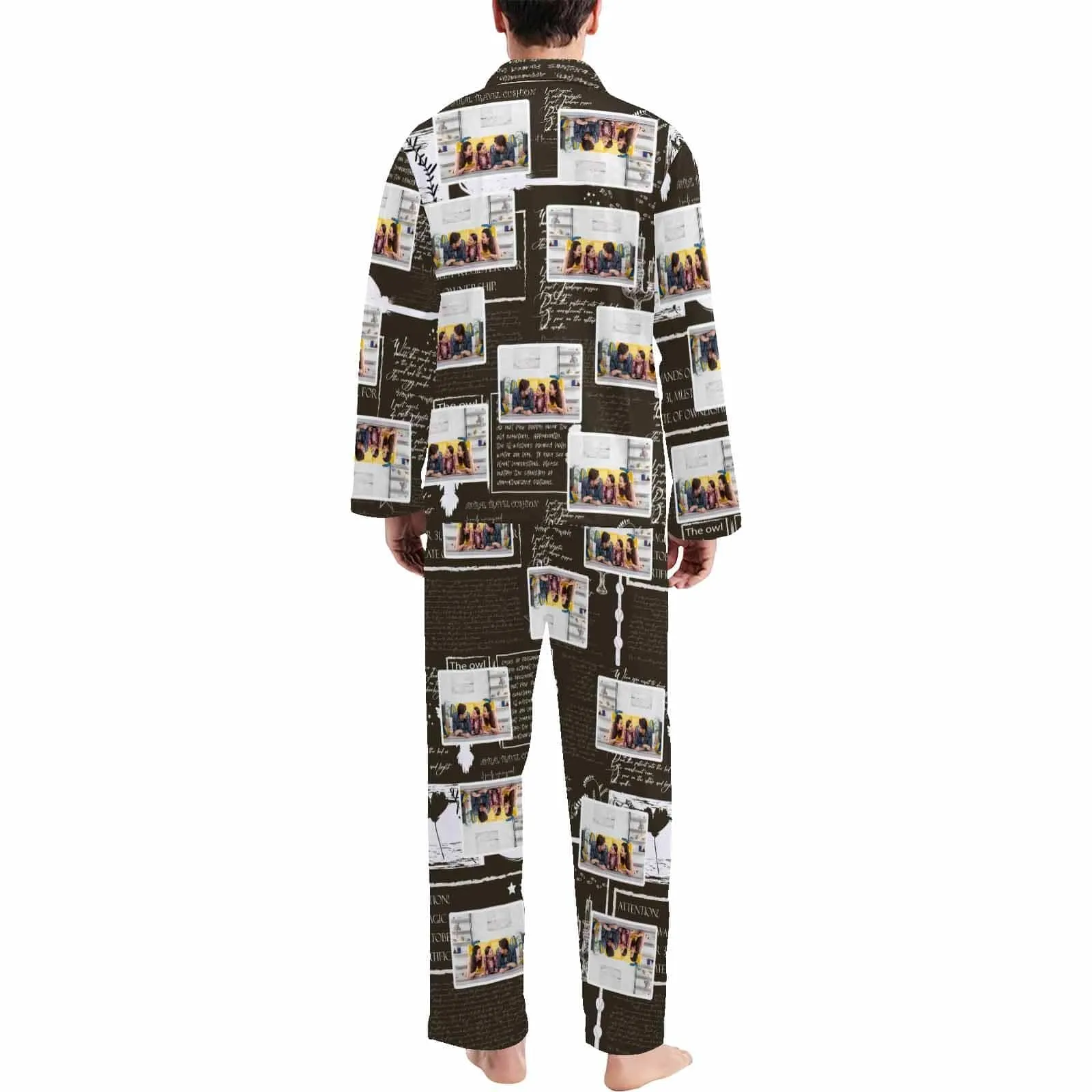 Custom Photo Couple Matching Pajamas Personalized Photo Loungewear Set Sleepwear For Men Women