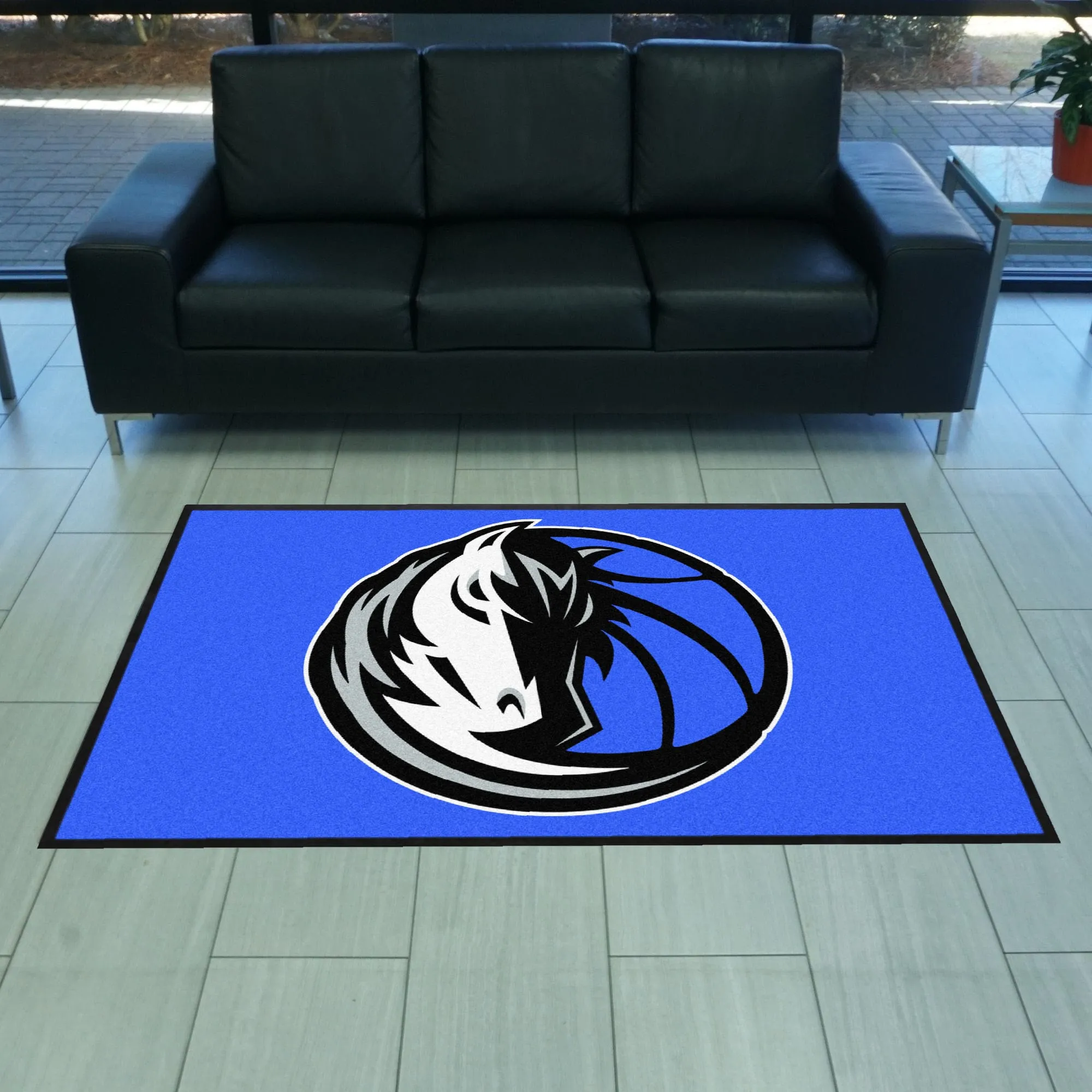 Dallas Mavericks 4X6 High-Traffic Mat with Durable Rubber Backing - Landscape Orientation