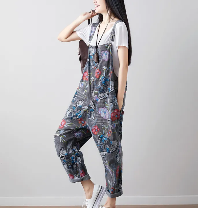 Denim Loose Casual Summer Denim Overall Loose Women Jumpsuits CNHK07153