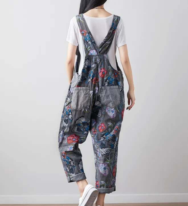 Denim Loose Casual Summer Denim Overall Loose Women Jumpsuits CNHK07153