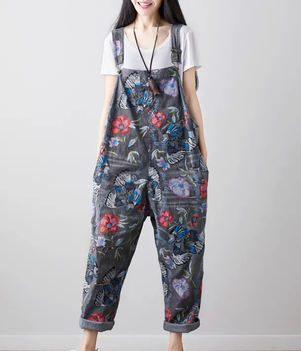 Denim Loose Casual Summer Denim Overall Loose Women Jumpsuits CNHK07153