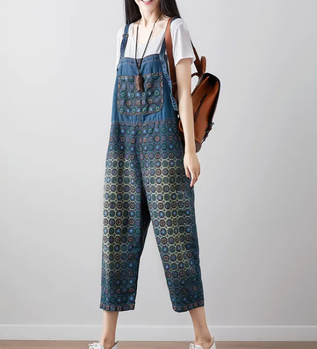 Denim Loose Casual Summer Denim Overall Loose Women Jumpsuits CNHK07154