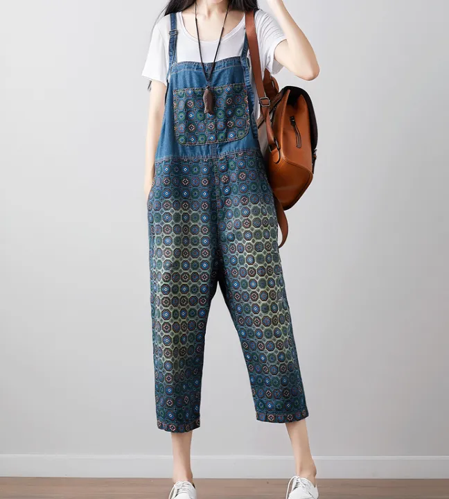 Denim Loose Casual Summer Denim Overall Loose Women Jumpsuits CNHK07154