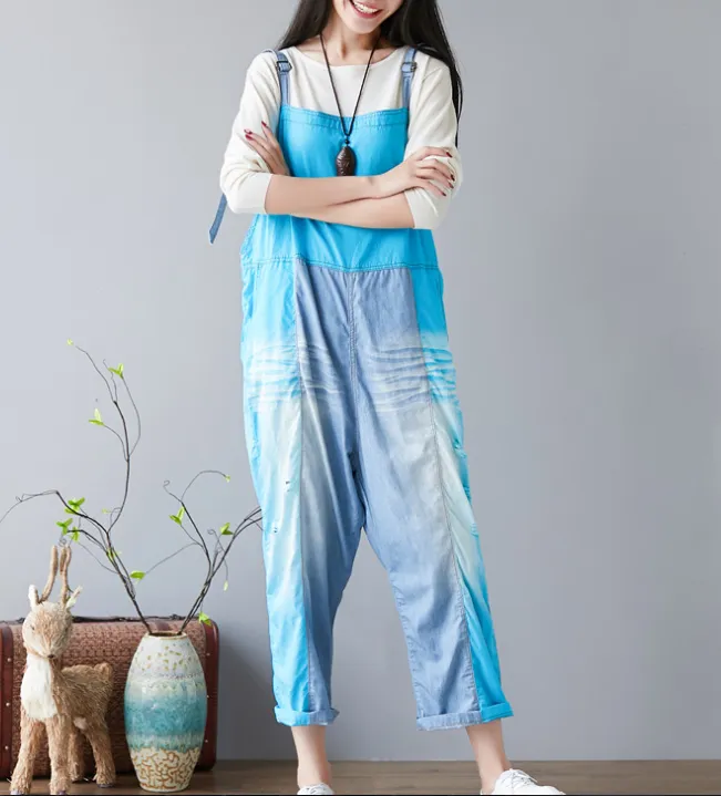 Denim Summer  Jumpsuits, Denim Overall, Loose Women Jumpsuits CNHK08023