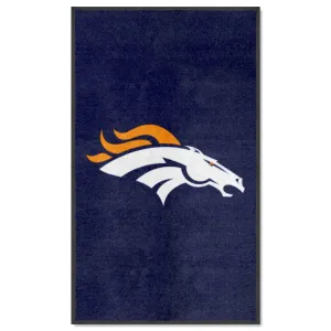 Denver Broncos 3X5 High-Traffic Mat with Durable Rubber Backing - Portrait Orientation