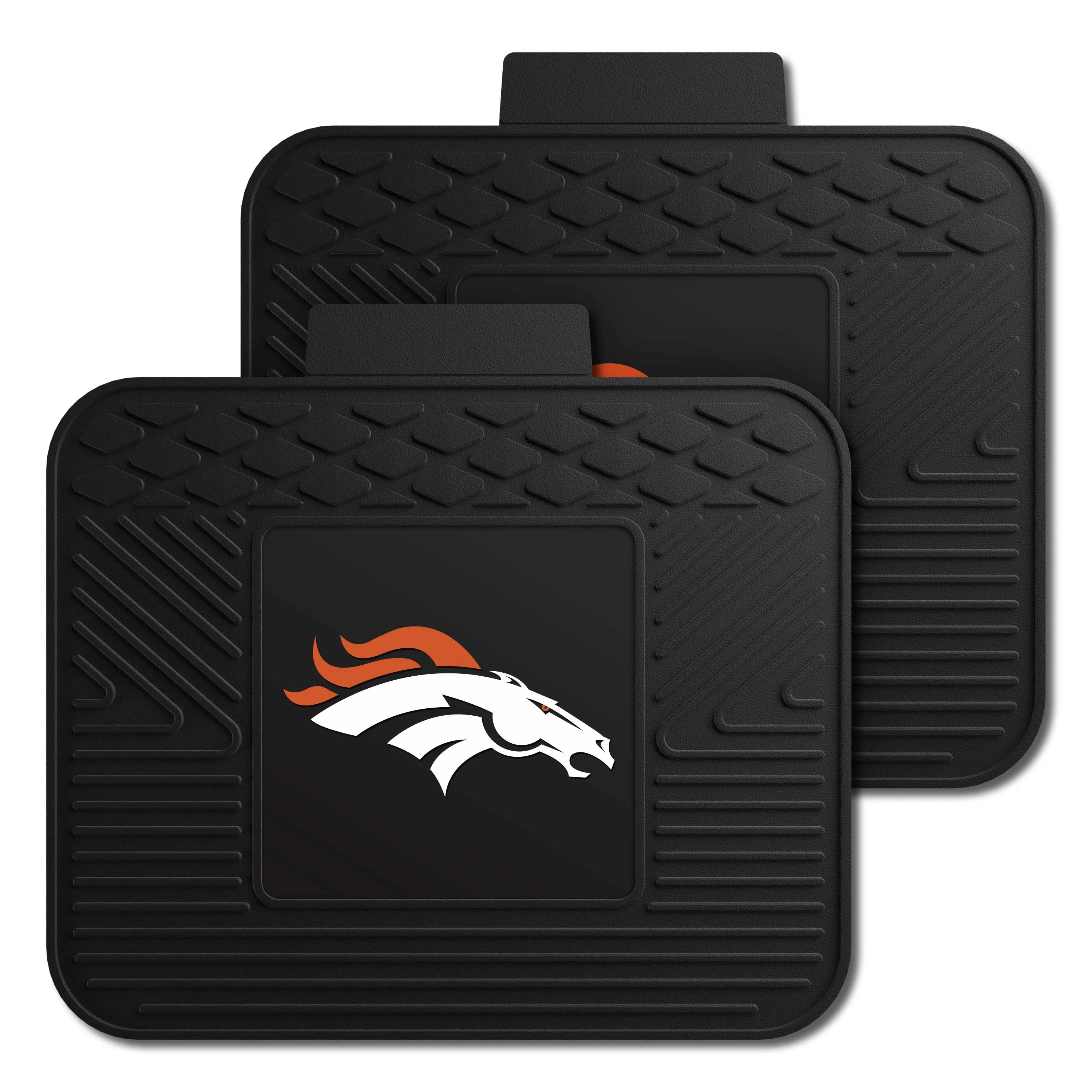 Denver Broncos Back Seat Car Utility Mats - 2 Piece Set