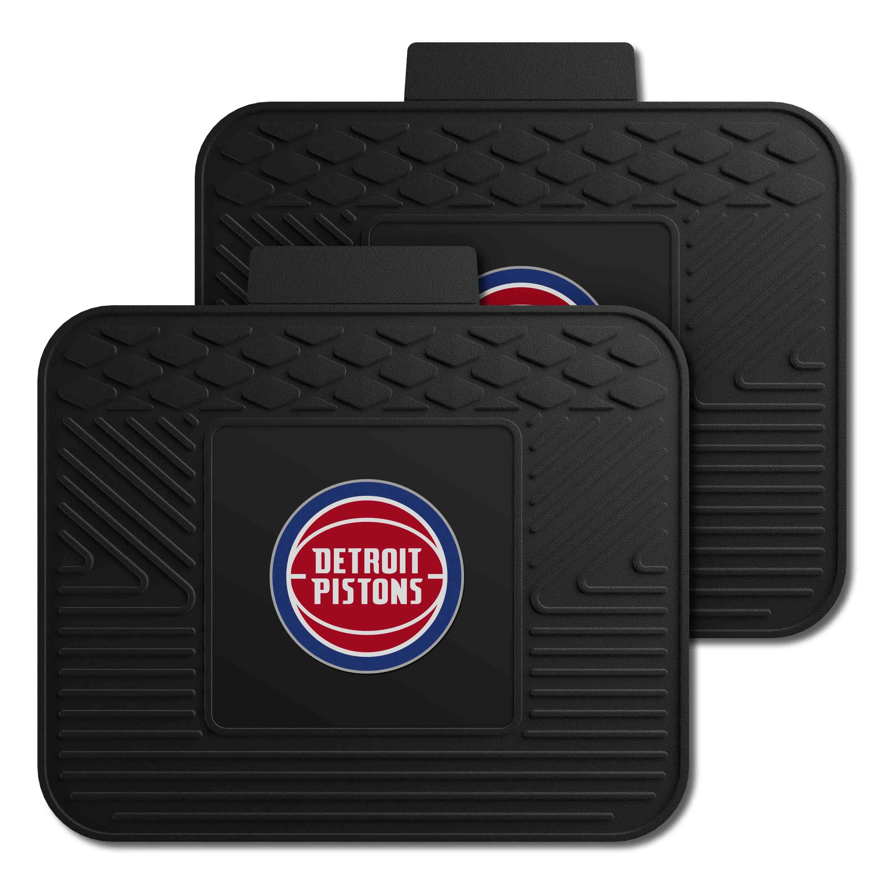 Detroit Pistons Back Seat Car Utility Mats - 2 Piece Set