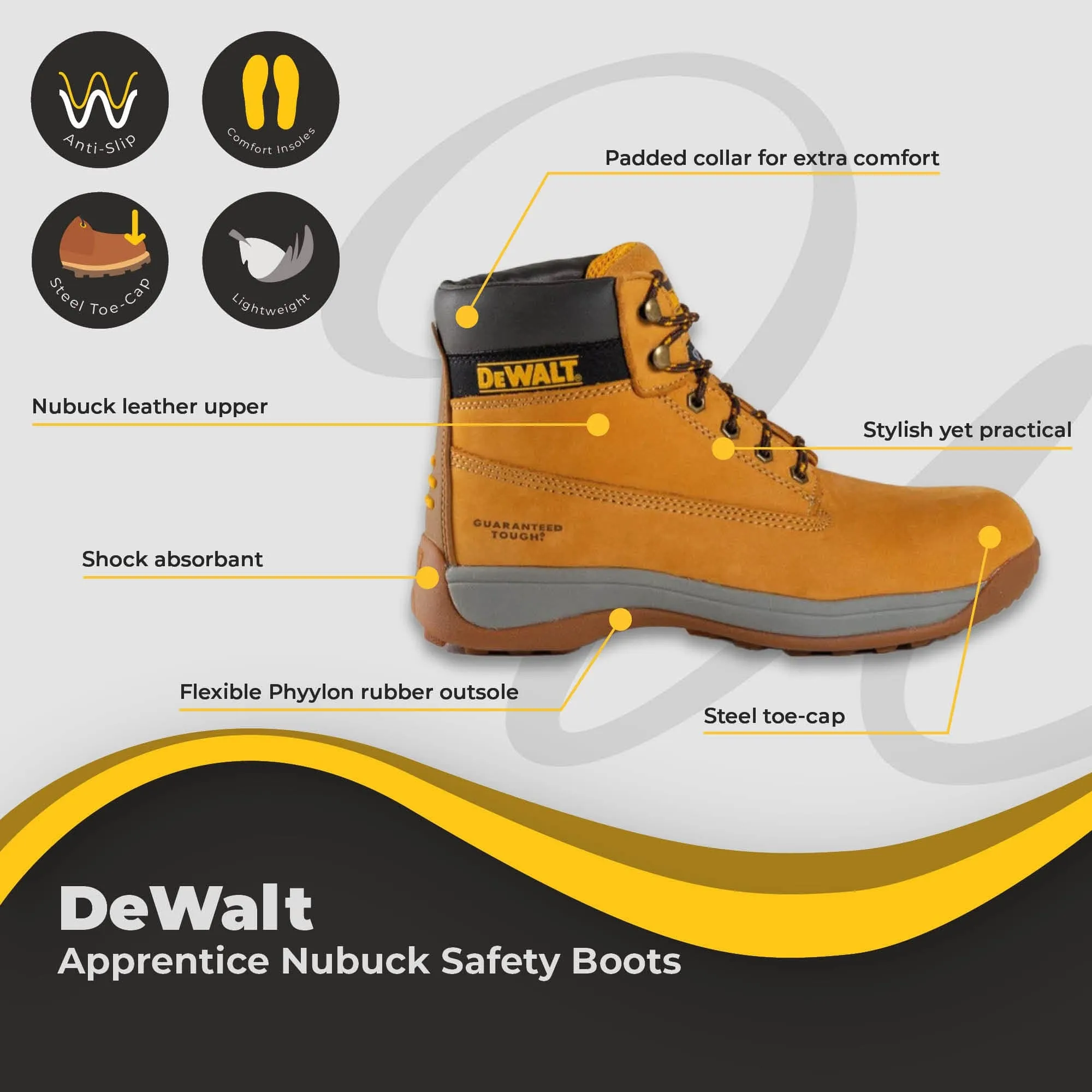 DeWALT Apprentice Nubuck Safety Hiker Boot