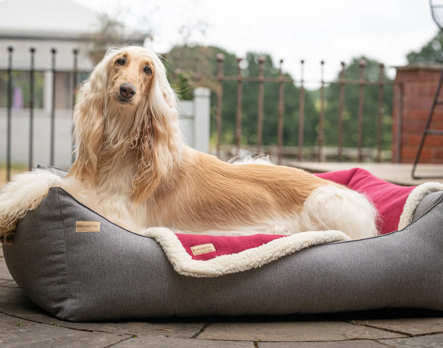 Earthbound Sherpa Blanket Burgundy 83x145cm