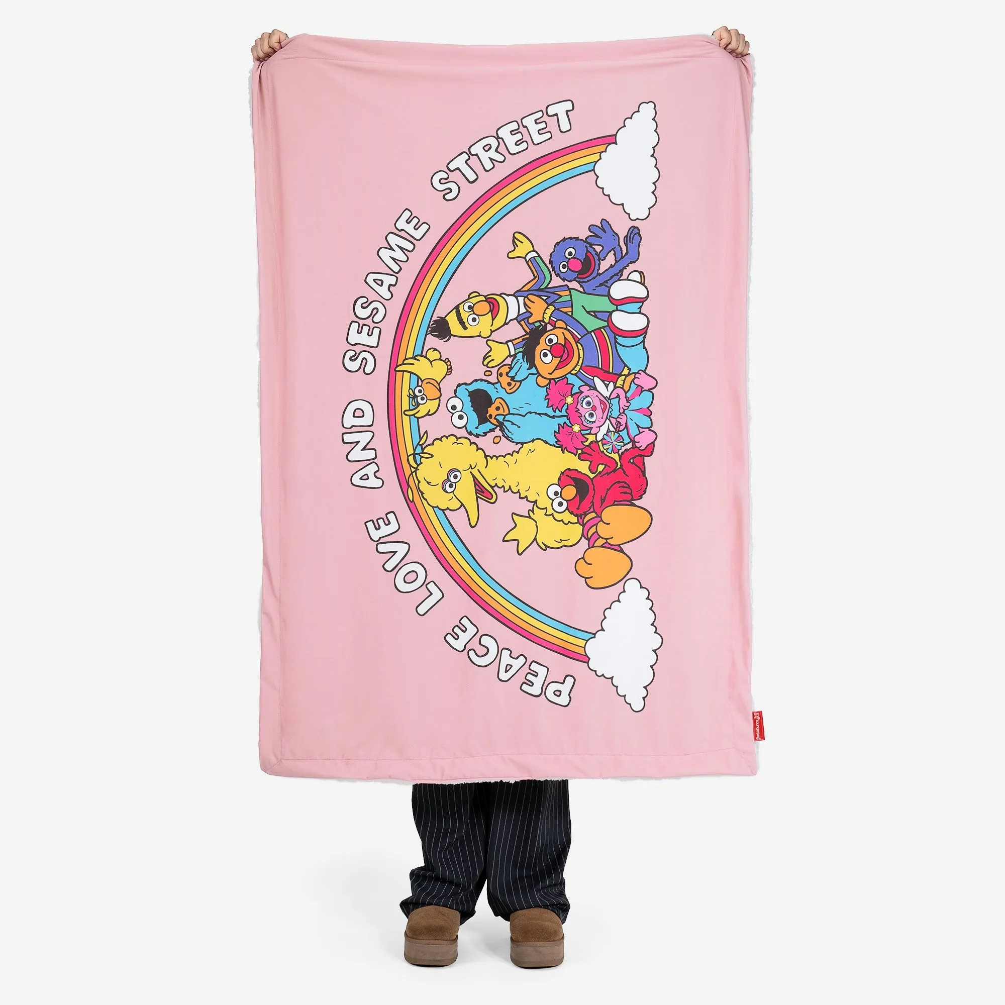 Fleece Throw / Blanket - Peace Love & Sesame Street