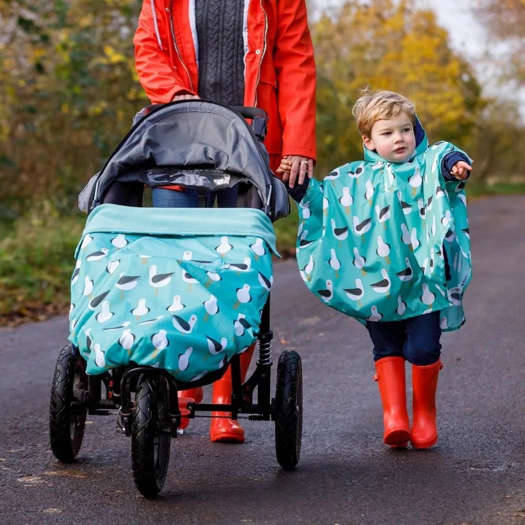 GO multi-use footmuff - TEAL SEAGULLS