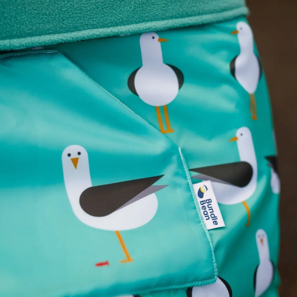 GO multi-use footmuff - TEAL SEAGULLS