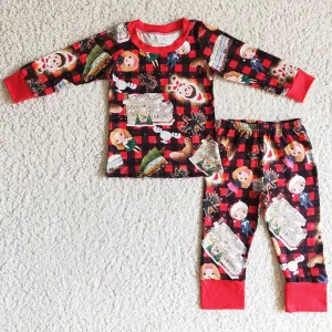 Hot Sale Baby Boys Pajamas Set Christmas Toddler Boys Sleepwear Kids Outfits BLP0148