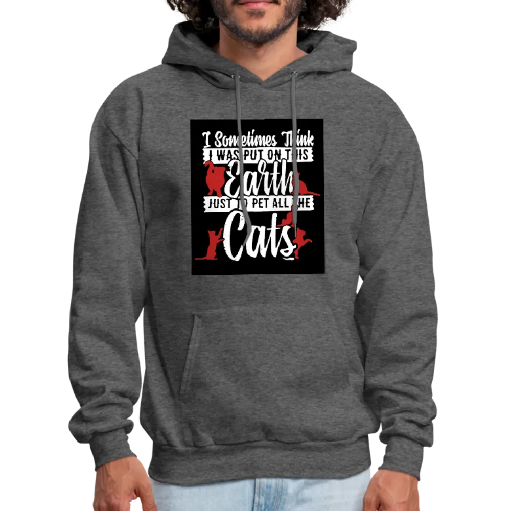 I Sometimes Think I Was Put On This Earth Just To Pet All The Cats Men's Hoodie