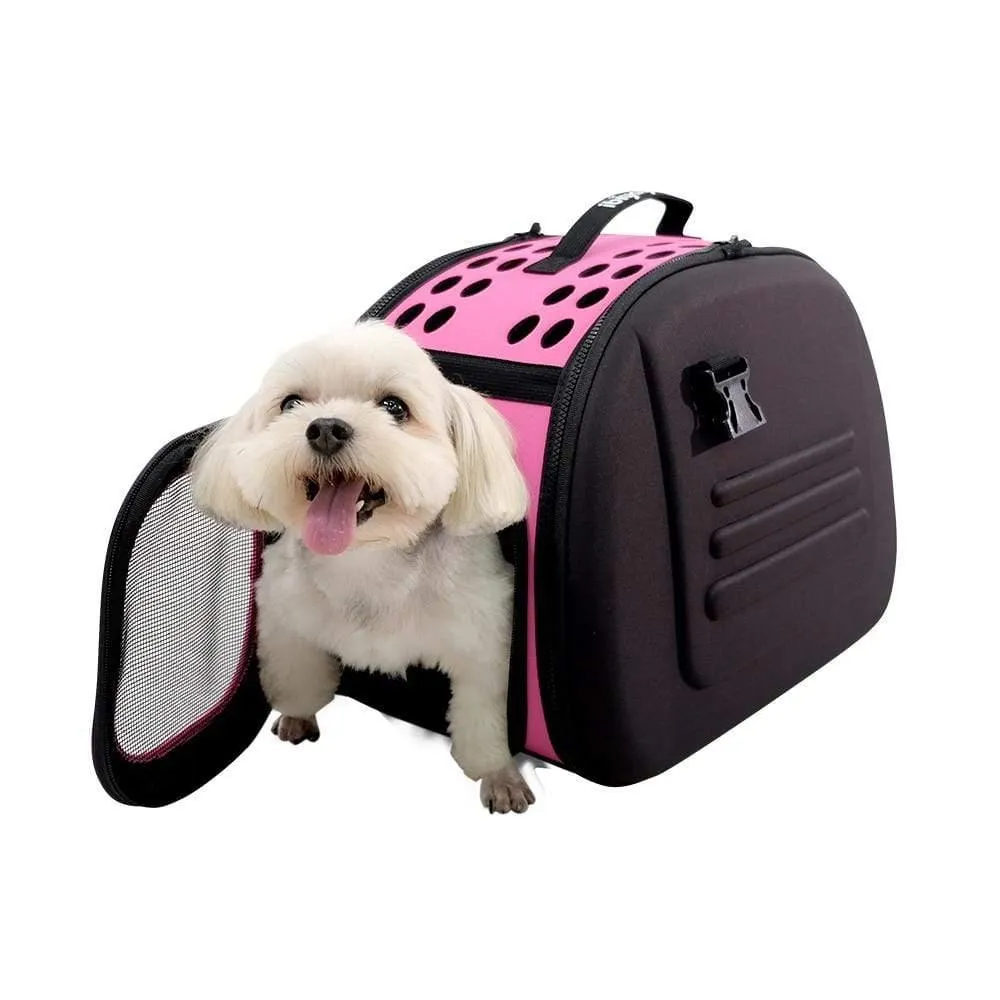 Ibiyaya® Collapsible Traveling Hand Pet Carrier | Lady Pink