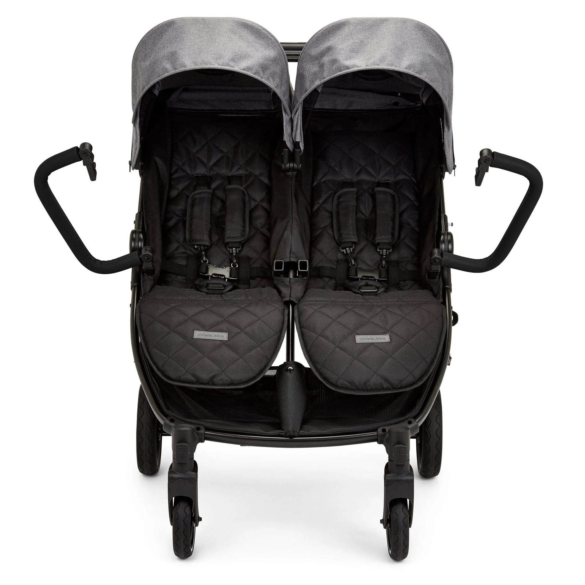 Ickle Bubba Venus Max Double Stroller Black/Space Grey/Black