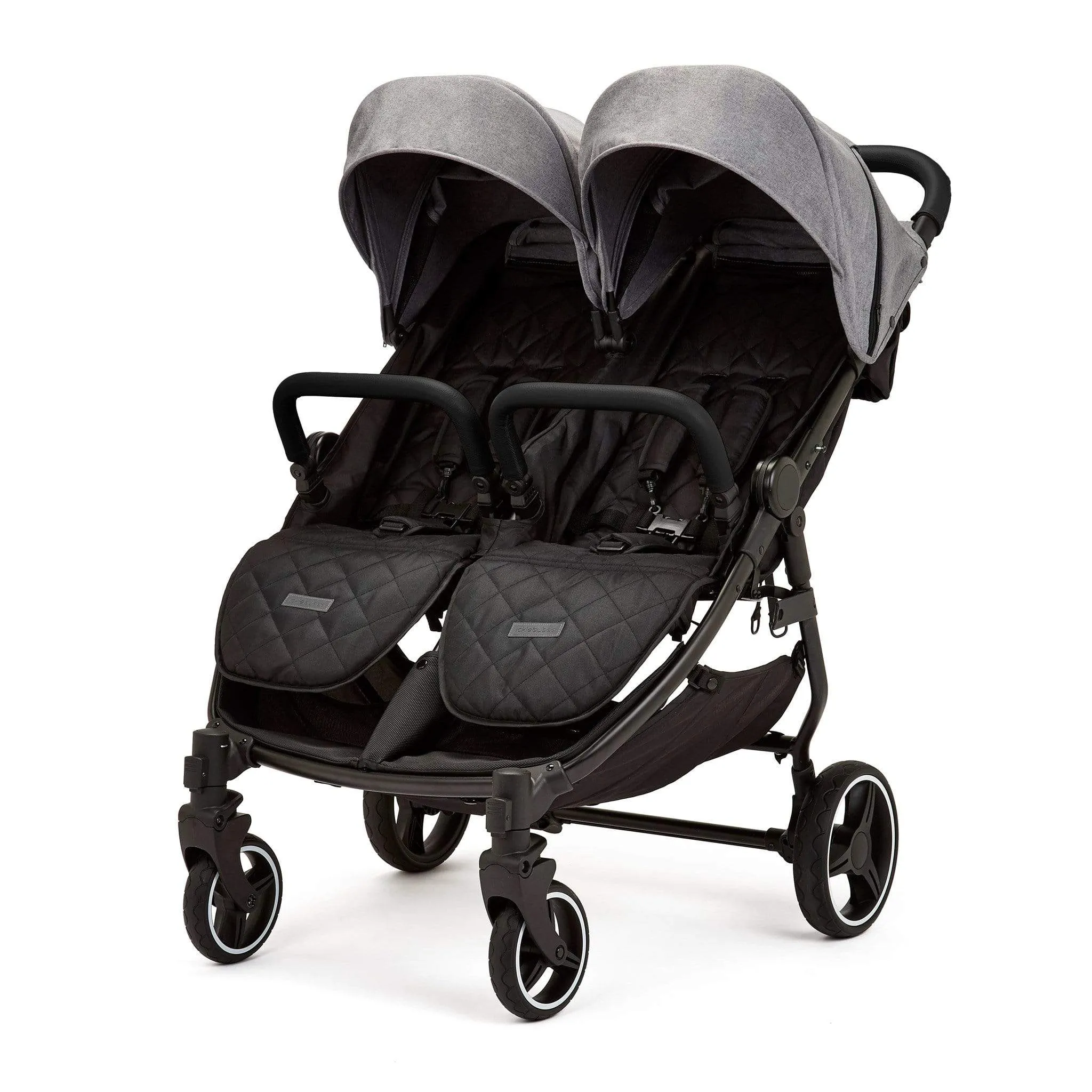 Ickle Bubba Venus Max Double Stroller Black/Space Grey/Black