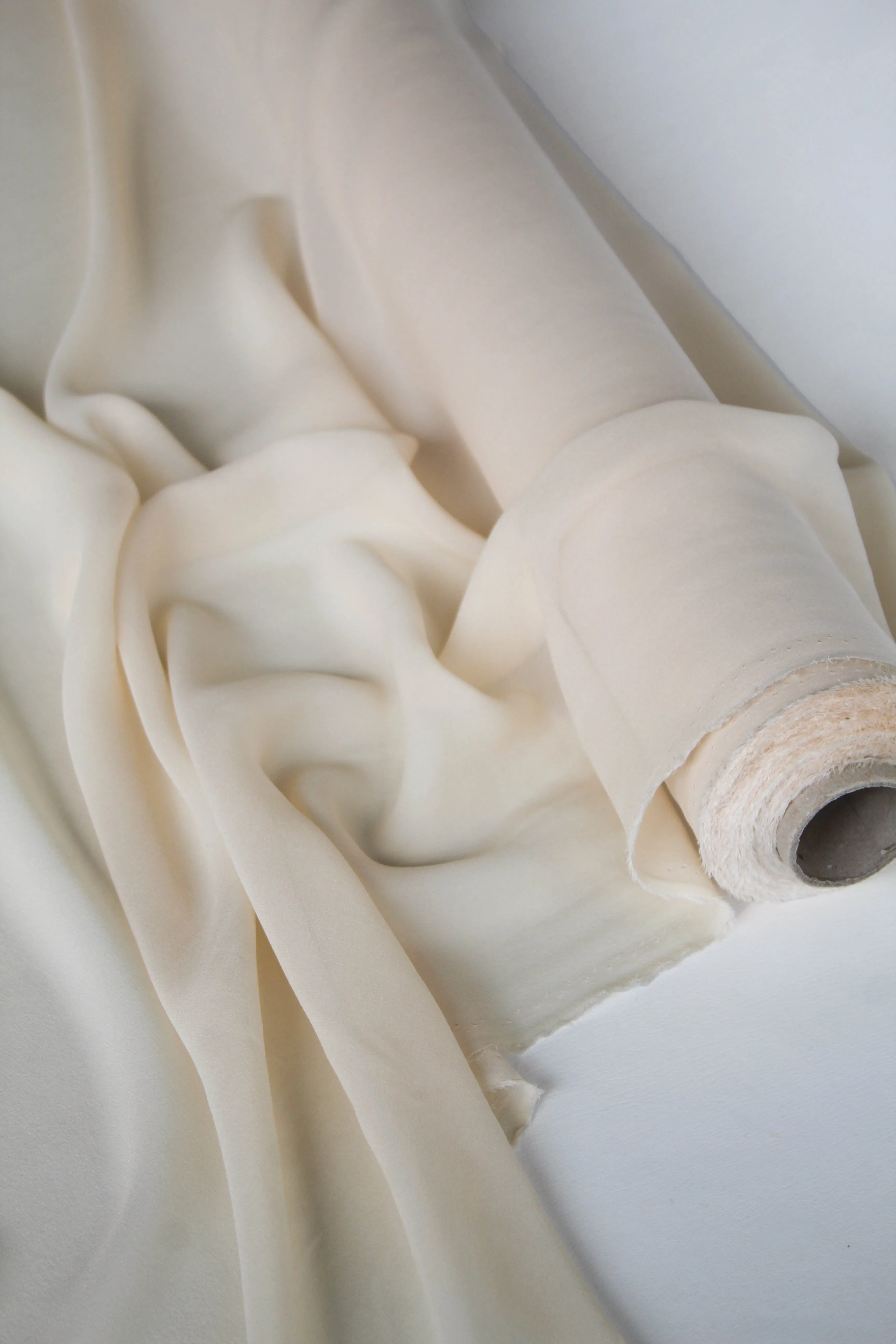 Italian Silk Georgette | Custard