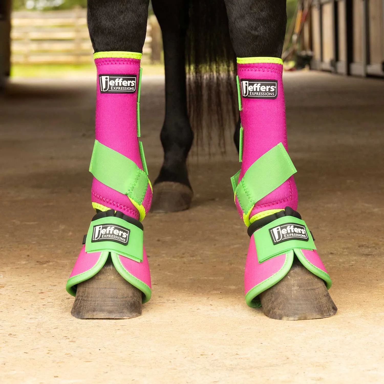 Jeffers Expression Neon Protective Boots for Horses