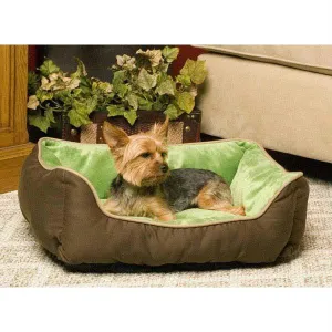 K&h Pet Products Lounge Sleeper Self-warming Pet Bed Mocha - Green 16" X 20" X 6"