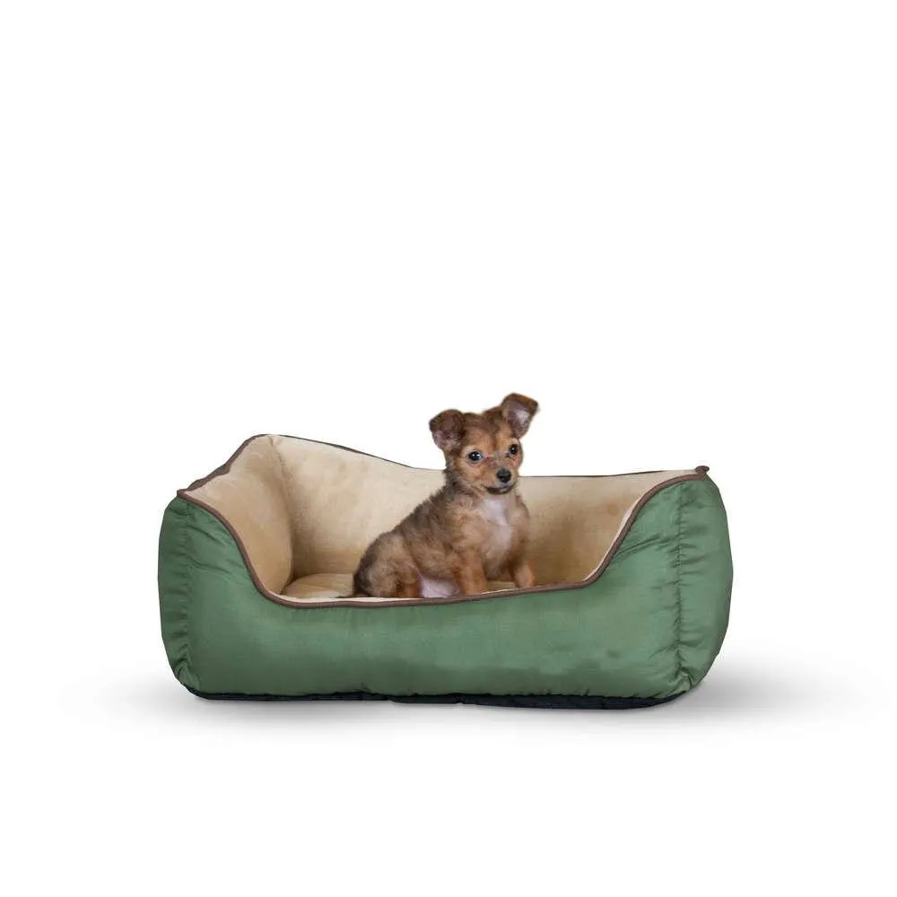 K&h Pet Products Lounge Sleeper Self-warming Pet Bed Sage - Tan 16" X 20" X 6"