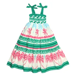 LITTLE CAMI TROPICAL PALM DRESS