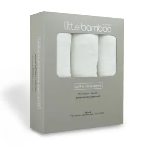 Little Linen Lt Bamboo Muslin Wrap 3Pk