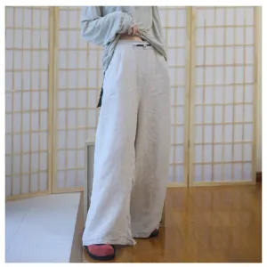 Long Linen Summer Autumn Women Casual Pants with Pockets PZ97262