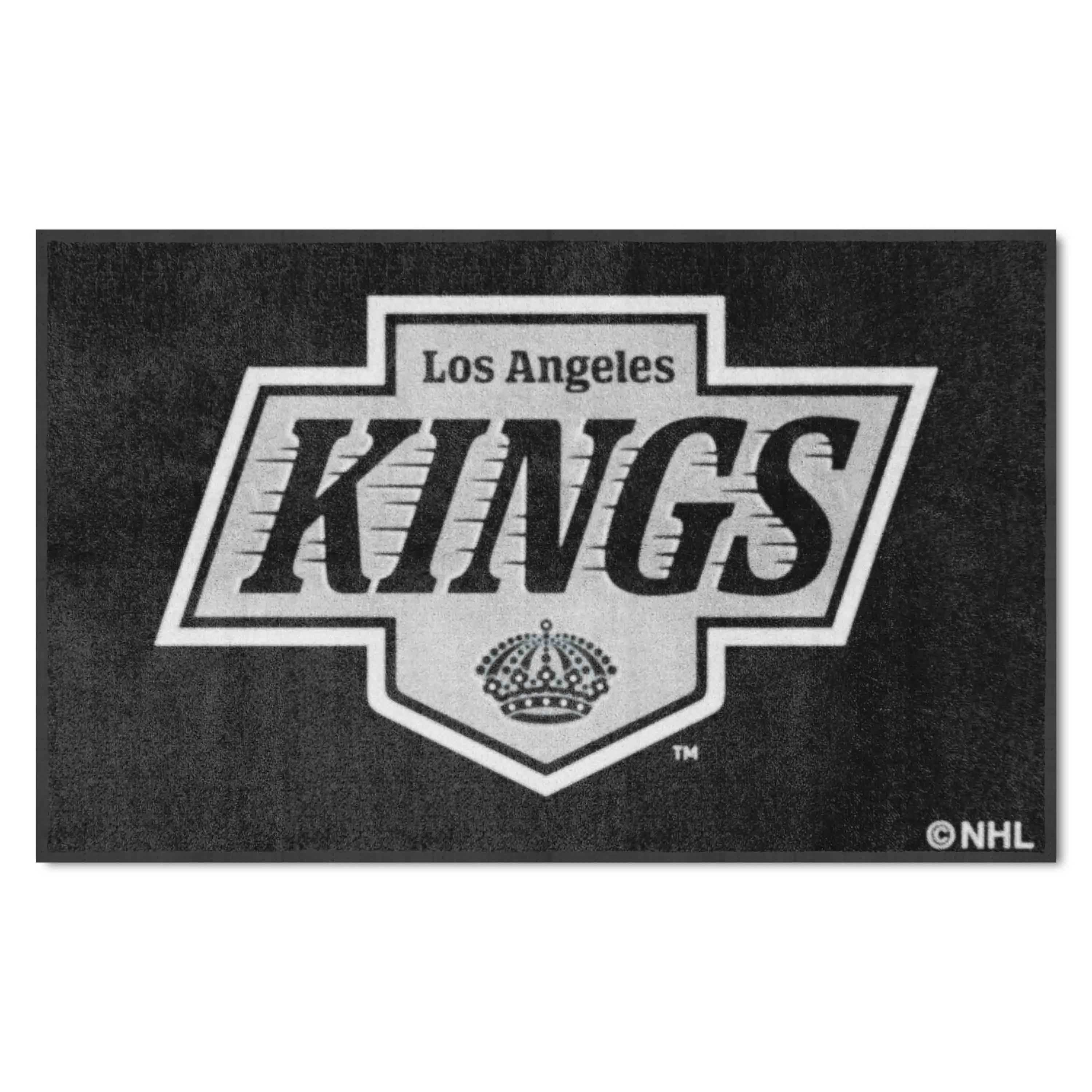 Los Angeles Kings 4X6 High-Traffic Mat with Durable Rubber Backing - Landscape Orientation