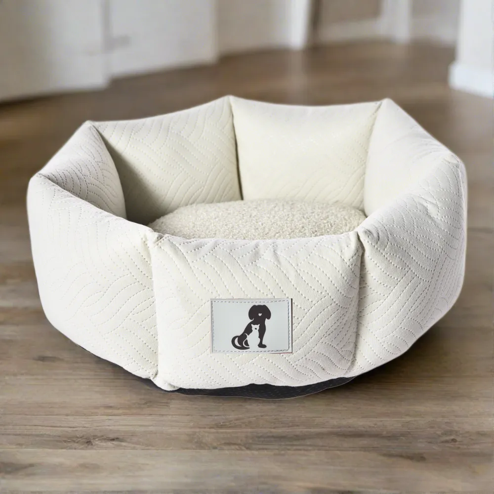 Luna Soft Dog Bed Cream - Size S/M/L