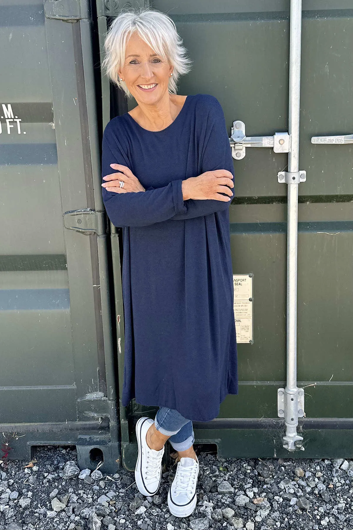 Maggie Knitted Tunic Navy