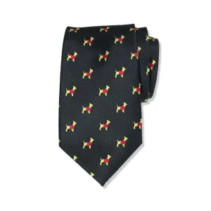 Men's Microfiber Woven Chihuahua Christmas Tie