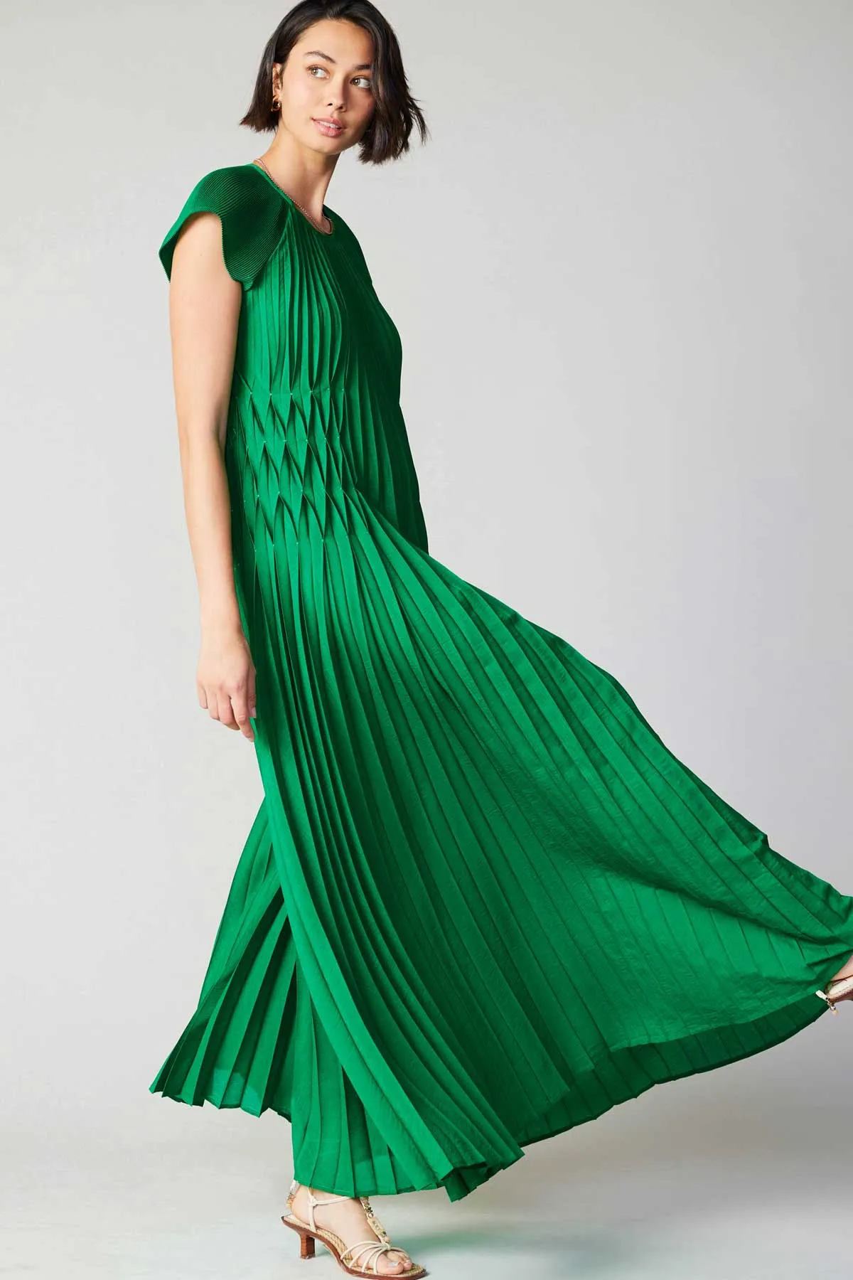 Mona Pleated Maxi Dress