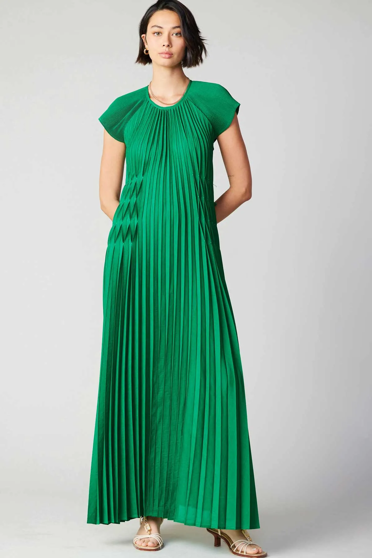 Mona Pleated Maxi Dress